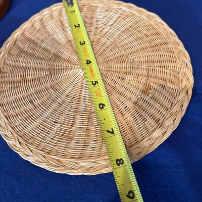 Big Lot MCM Vintage Decorative Wood & Weave Lot -Teak, Olive Wood, Oil Painting