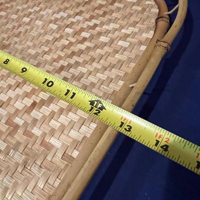 Set of 12 Vintage Bamboo Trays (Lot 1 of 2)