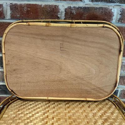 Set of 12 Vintage Bamboo Trays (Lot 2 of 2)