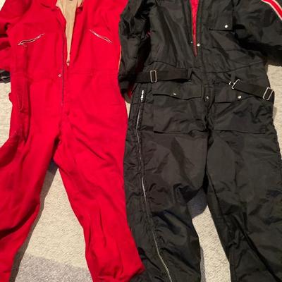 Vintage snowmobile, suit, coveralls, jacket, and vest