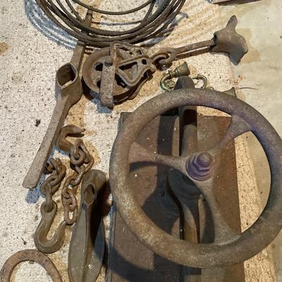 Rusty metal items