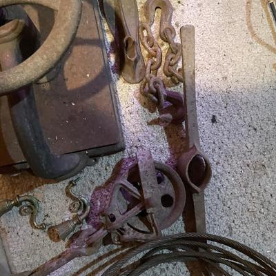 Rusty metal items