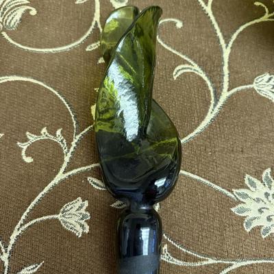 Blenko Glass Decanter -green