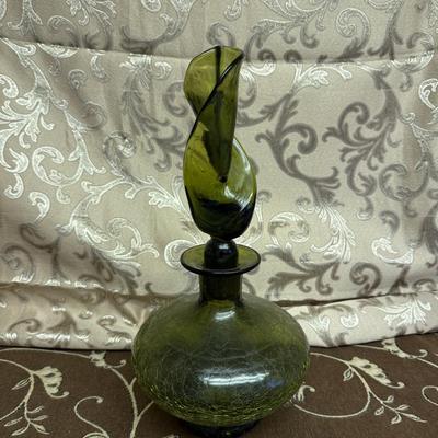 Blenko Glass Decanter -green
