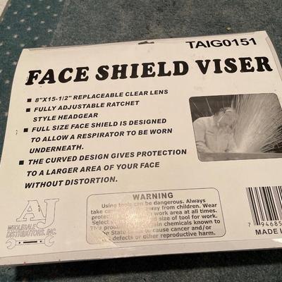 White dog Face shield viser