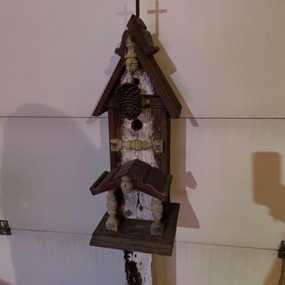 Tall church birdhouse