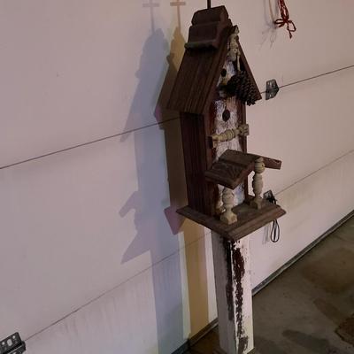 Tall church birdhouse