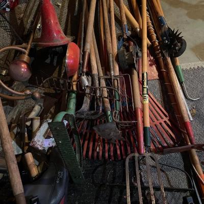 Large lot of yard tools