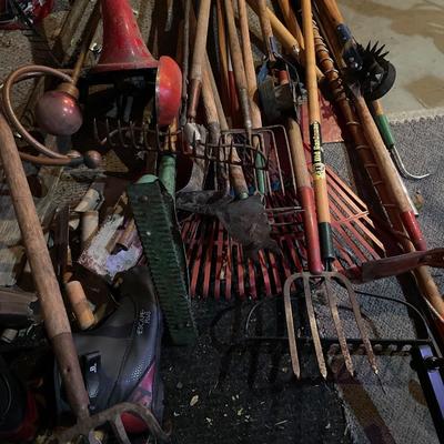 Large lot of yard tools