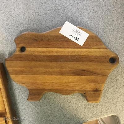 Lot 133 - 3 Cutting Boards and Misc Kitchen 