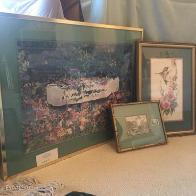 Lot 80 - Three framed pieces of artwork