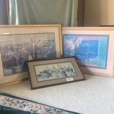 Lot 77 - 3 framed pieces of artwork