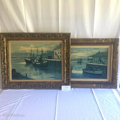 Lot 86 - Two framed oil paintings by Stepule