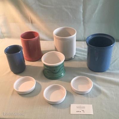 Lot 7 - Set of 8 Canisters and Dishes. 