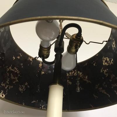 LOT 11 - Brass Lamp with Black Shade