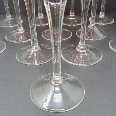 Stunning 11" Lenox Ruby Red Crystal Flutes (12)