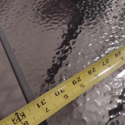 Metal Base Patio Pub Table with Glass Top