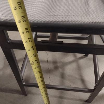 3-Pc Metal Base with Glass Top Patio Pub Bar with Two Chairs