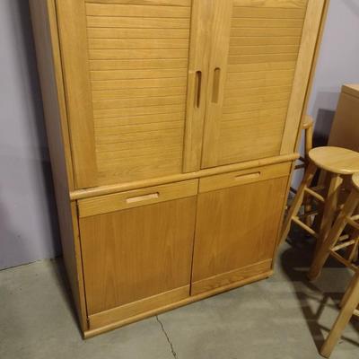 Nice Solid Wood Media Cabinet