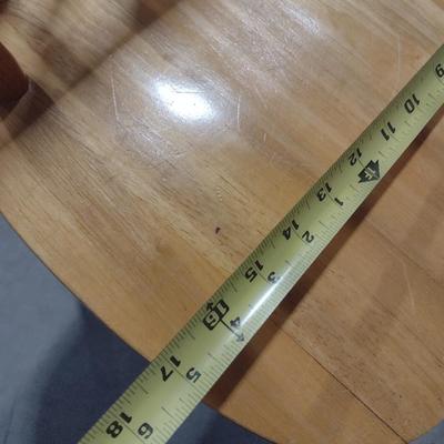Set of Three Solid Wood Oak Bar Stools