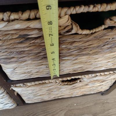 Six Drawer Storage Cabinet with Four Fabric Basket Drawers