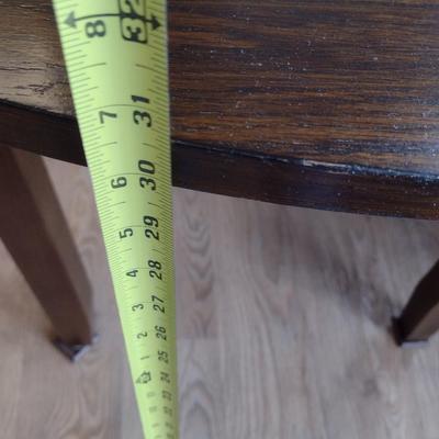 Wood Finish Four Leg Round Display Table