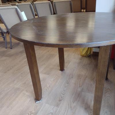 Wood Finish Four Leg Round Display Table