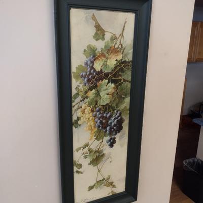 Framed Art Print Vine and Grapes