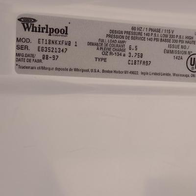 Whirlpool Refrigerator Freezer Working Condition