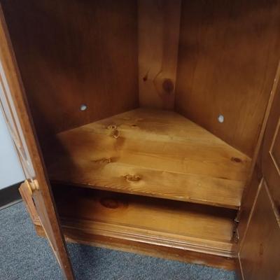 Double Door Corner Media and Storage Cabinet