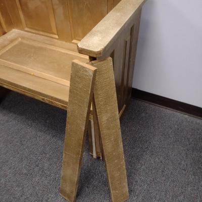 Handcrafted Wood Throne Chair Made from Repurposed Doors