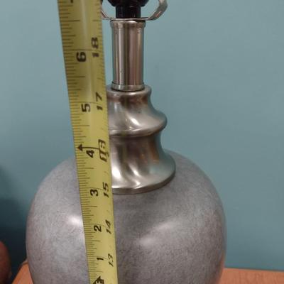 Pair of Metal Urn Post Table Lamps