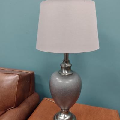 Pair of Metal Urn Post Table Lamps
