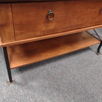 Single Drawer Console Table with Bottom Shelf