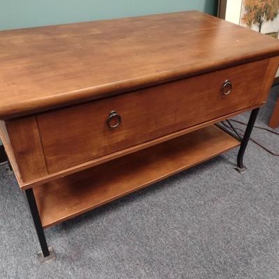 Single Drawer Console Table with Bottom Shelf
