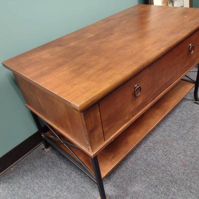 Single Drawer Console Table with Bottom Shelf