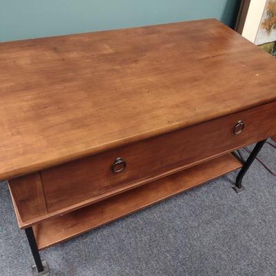 Single Drawer Console Table with Bottom Shelf