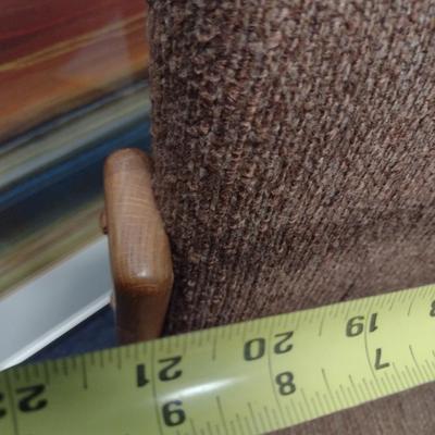 Pair of Matching Commercial Grade Wood Framed Upholstered Lobby Chairs