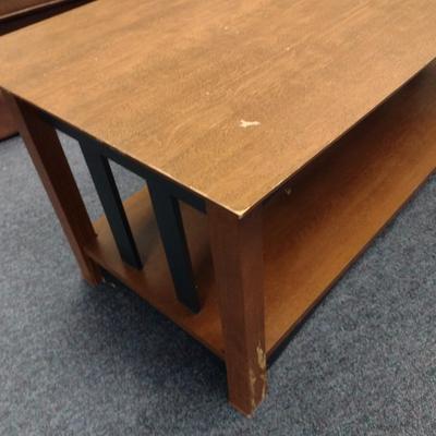 Wood Finish Mission Design Coffee Table