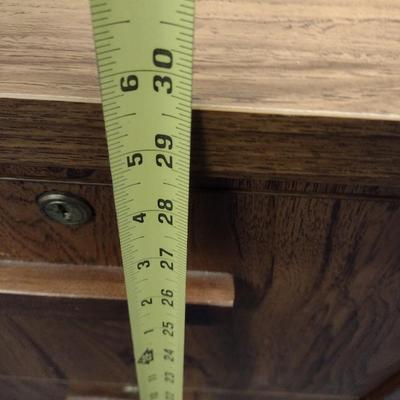 Double Drawer Wood Grain Finish Filing Cabinet