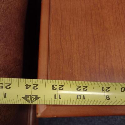 Pair of Wood Finish End Tables (No Contents)