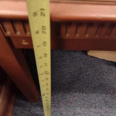 Pair of Wood Finish End Tables (No Contents)