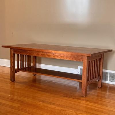Wooden Mission Style Coffee Table (LR-DZ)
