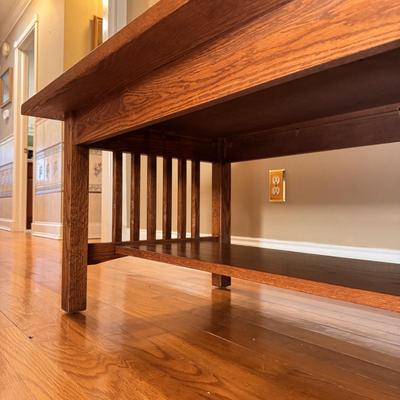 Wooden Mission Style Coffee Table (LR-DZ)