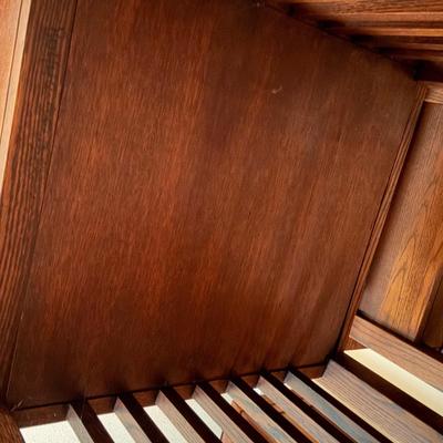 Two Matching Wooden Mission Style End Tables (LR-DZ)