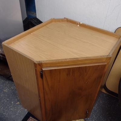 Solid Wood Upper Corner Wall Cabinet