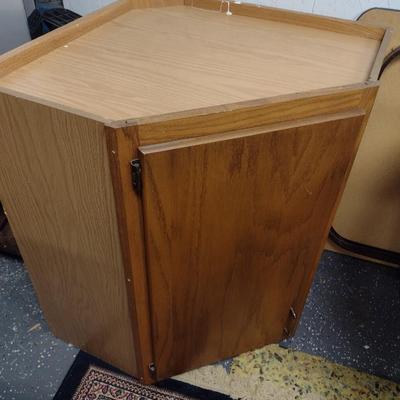 Solid Wood Upper Corner Wall Cabinet