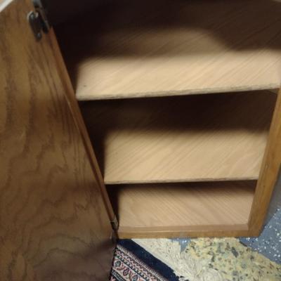 Solid Wood Upper Corner Wall Cabinet