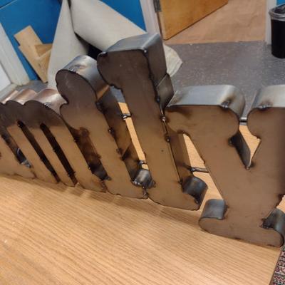 Metal Welded Wall Sign 'FAMILY'