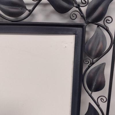 Large Decorative Metal Leaf and Twig Art Frame